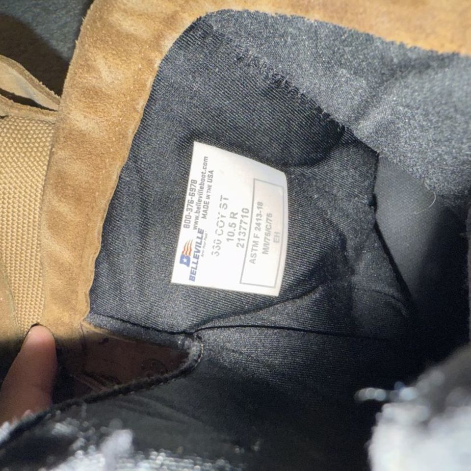 Image 6 - Belleville Coyote Brown Boots 10.5R 330 COYST