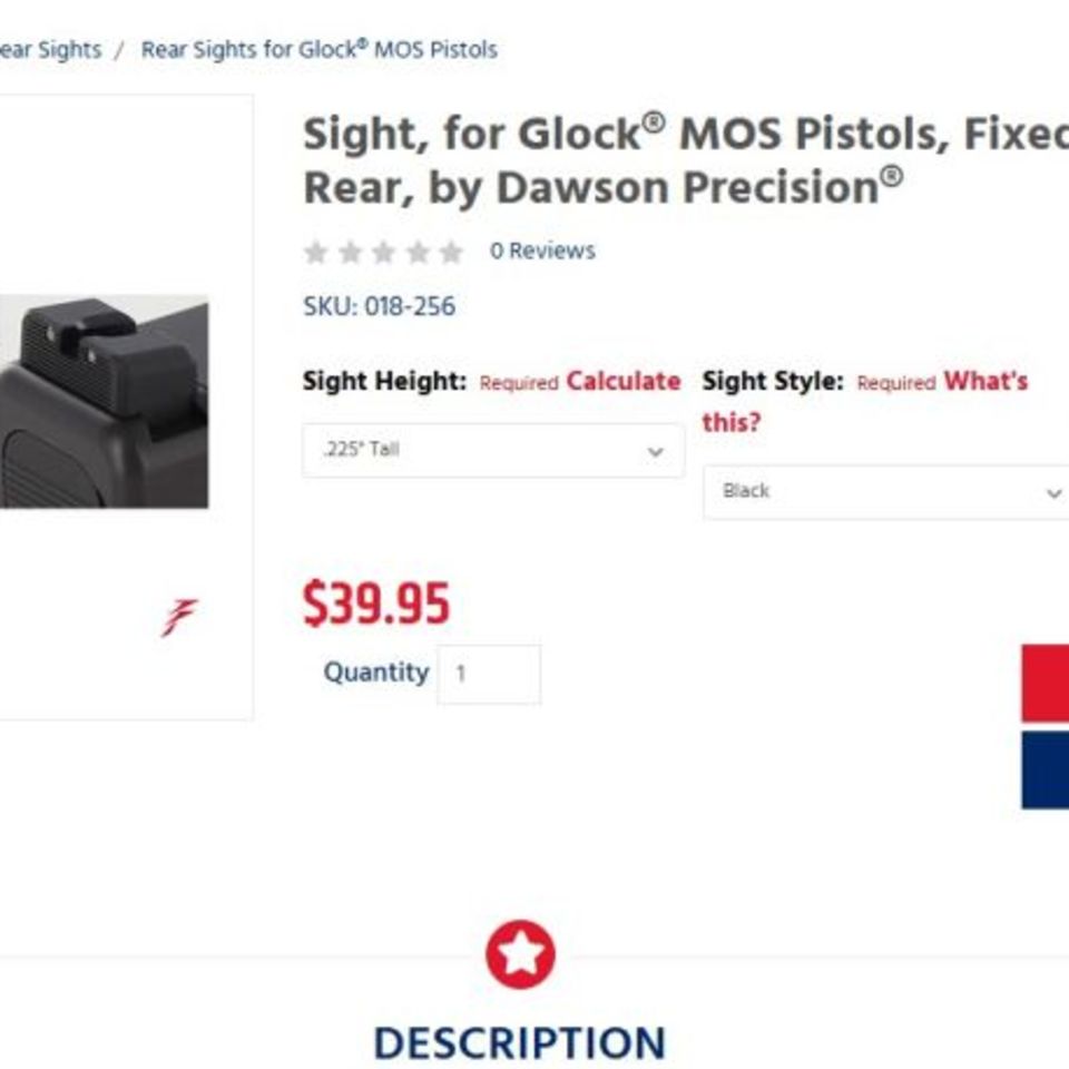 Image 3 - Dawson Sight Set for Glock MOS