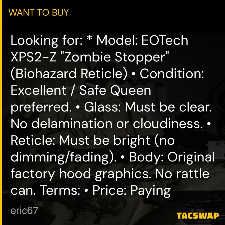 Image 1 - EOTech XPS2-Z (Zombie Stopper)