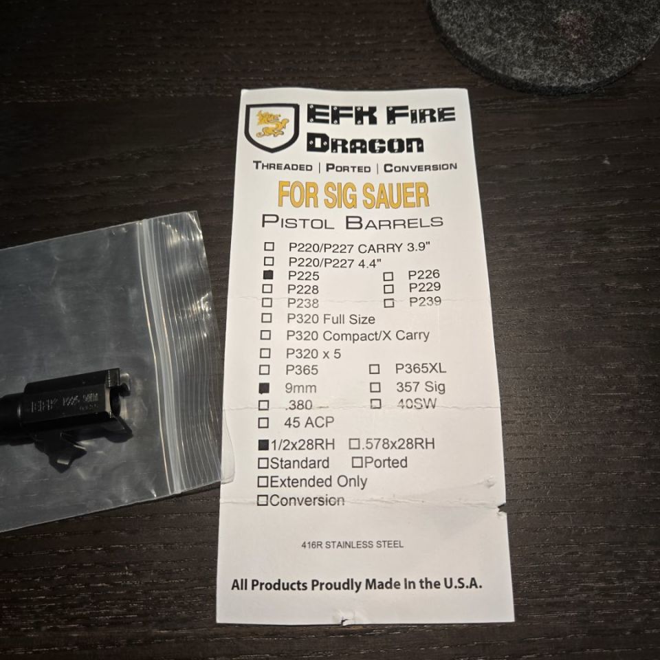 Image 2 - SIG P225 EFK threaded barrel 