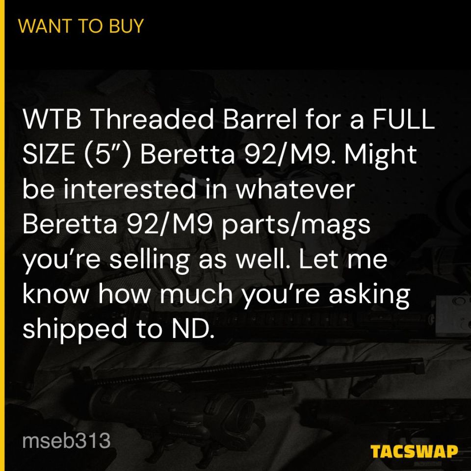 Image 1 - WTB Beretta 92/M9 Stuff