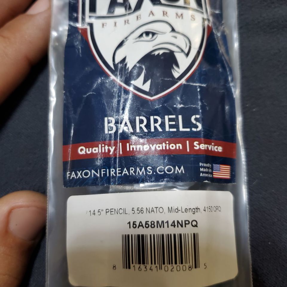 Image 1 - 14.5" Faxon 5.56 Pencil barrel Upper receiver