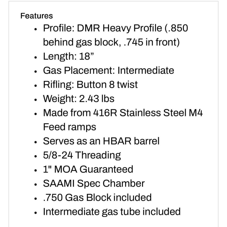 Image 2 - ODIN WORKS 6.5 Gr. BARREL 18”