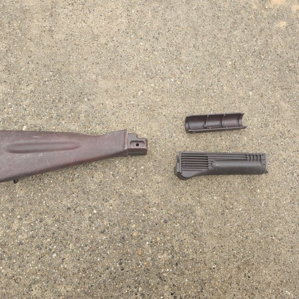 Image 1 - AK-74 Plum handguard and stock