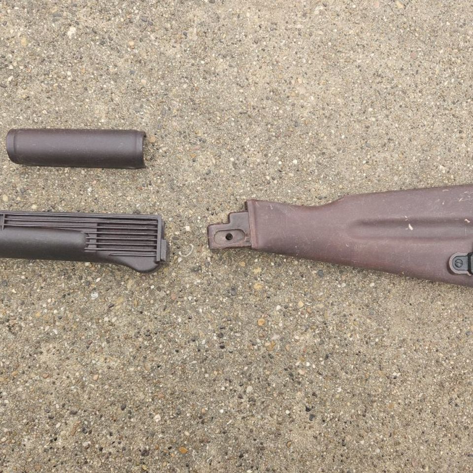 Image 2 - AK-74 Plum handguard and stock