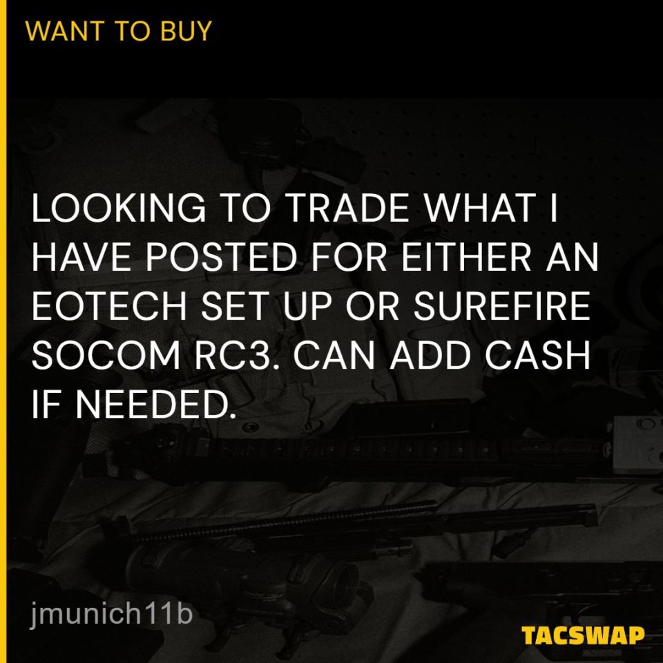 Image 1 - Eotech setup or  Socom RC3