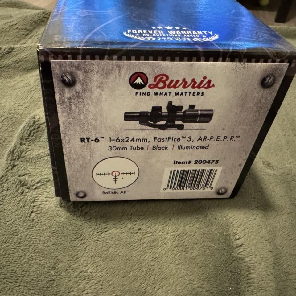 Image 2 - Burris RT6 Tac LPVO 1-6x24 RDS