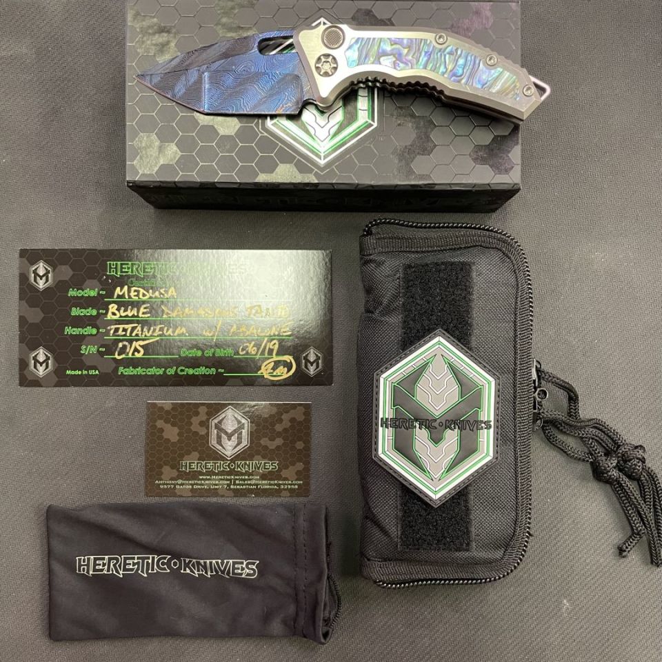 Image 1 - Heretic Medusa Blue Damascus 