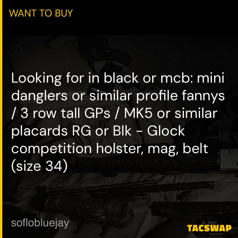 Image 1 - WTB BLACK POUCHES/COMP GEAR