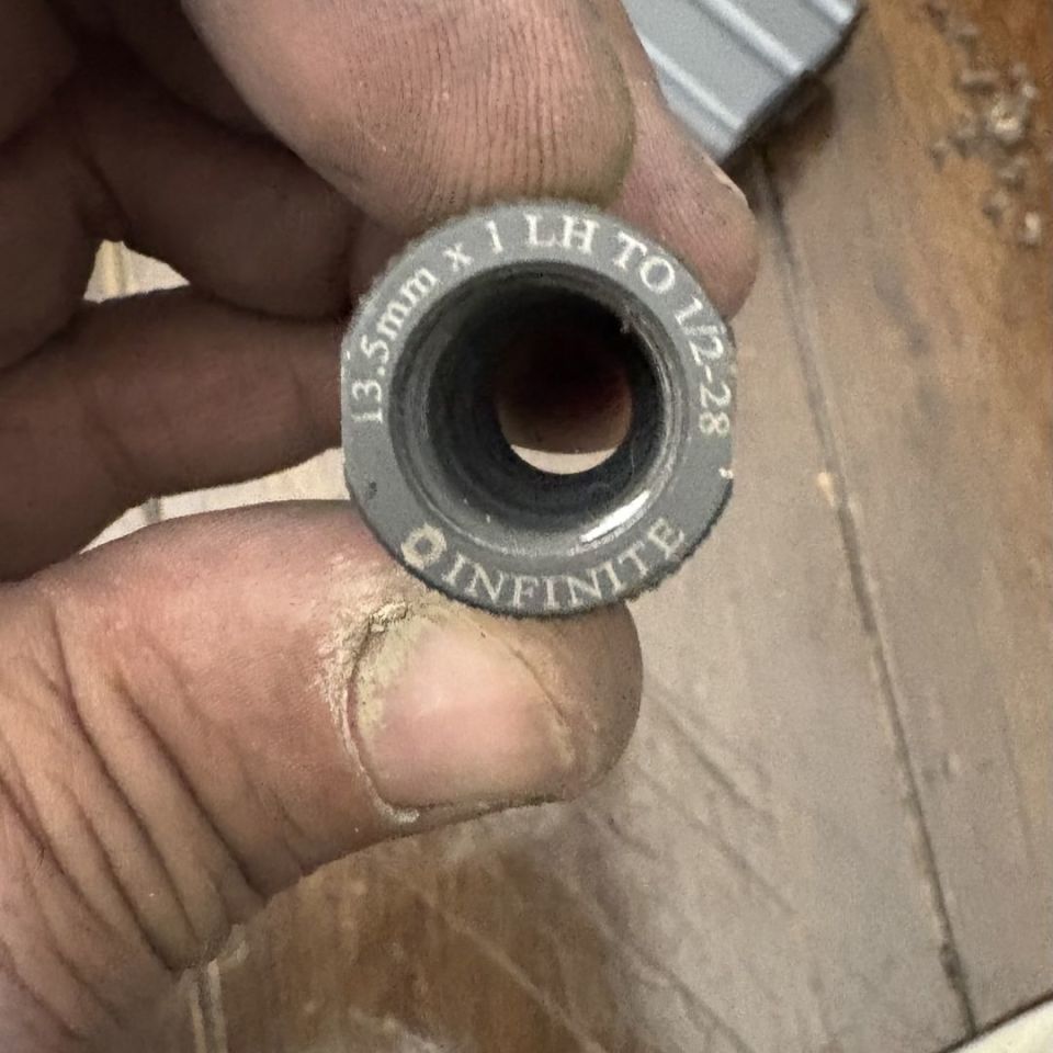 Image 1 - 13.5mm x 1LH to 1/2x28 adapter