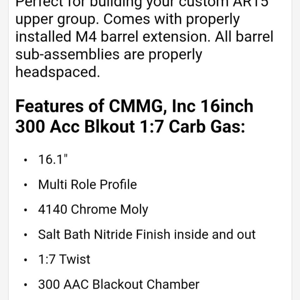 Image 3 - CMMG 12.5" 300BLK Barrel
