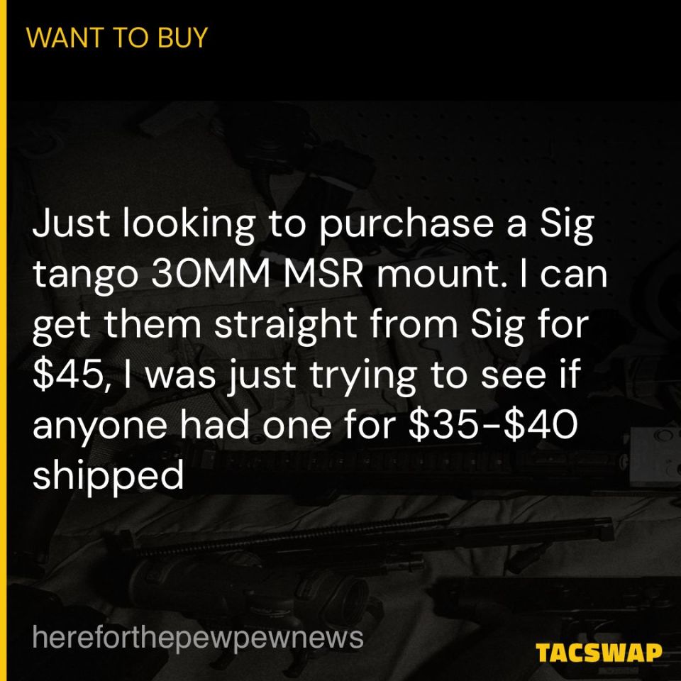 Image 1 - SIG TANGO MSR MOUNT 30mm