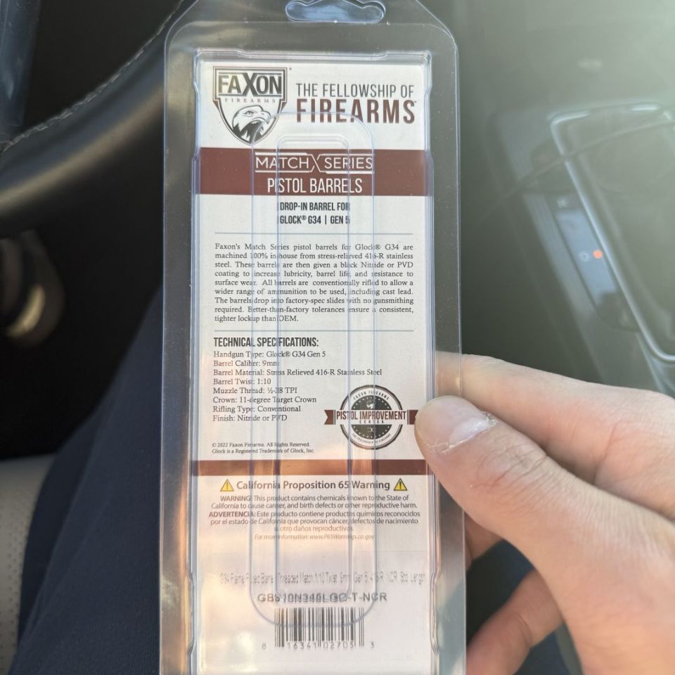 Image 2 - Faxon Glock 34.5 threaded barr