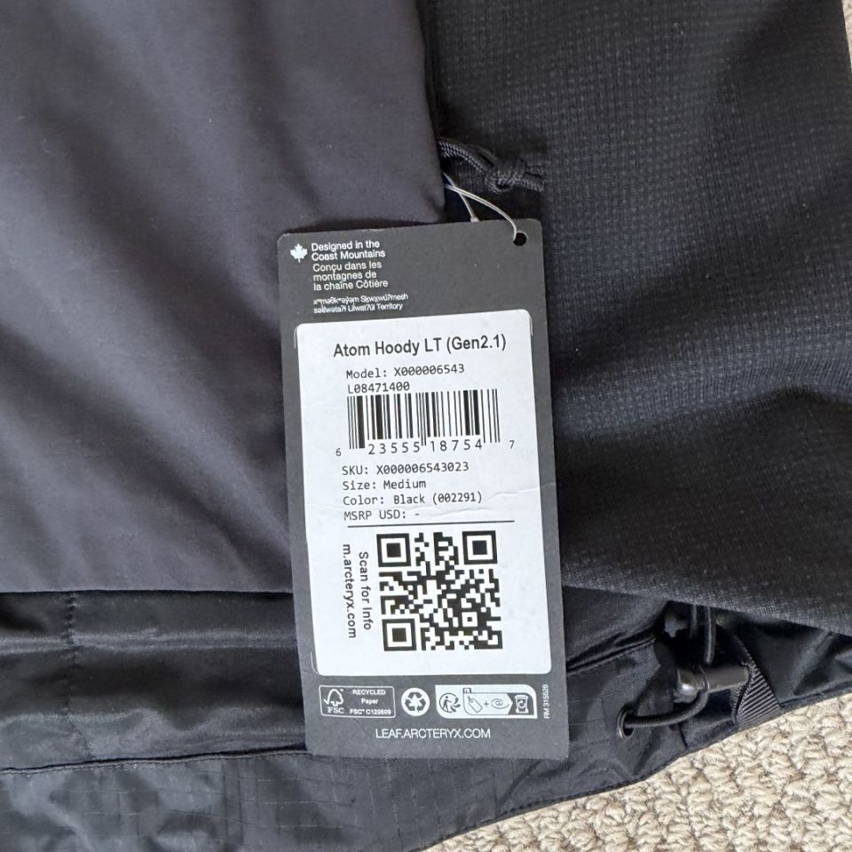 Image 2 - Arcteryx Leaf Atom Hoody MED 