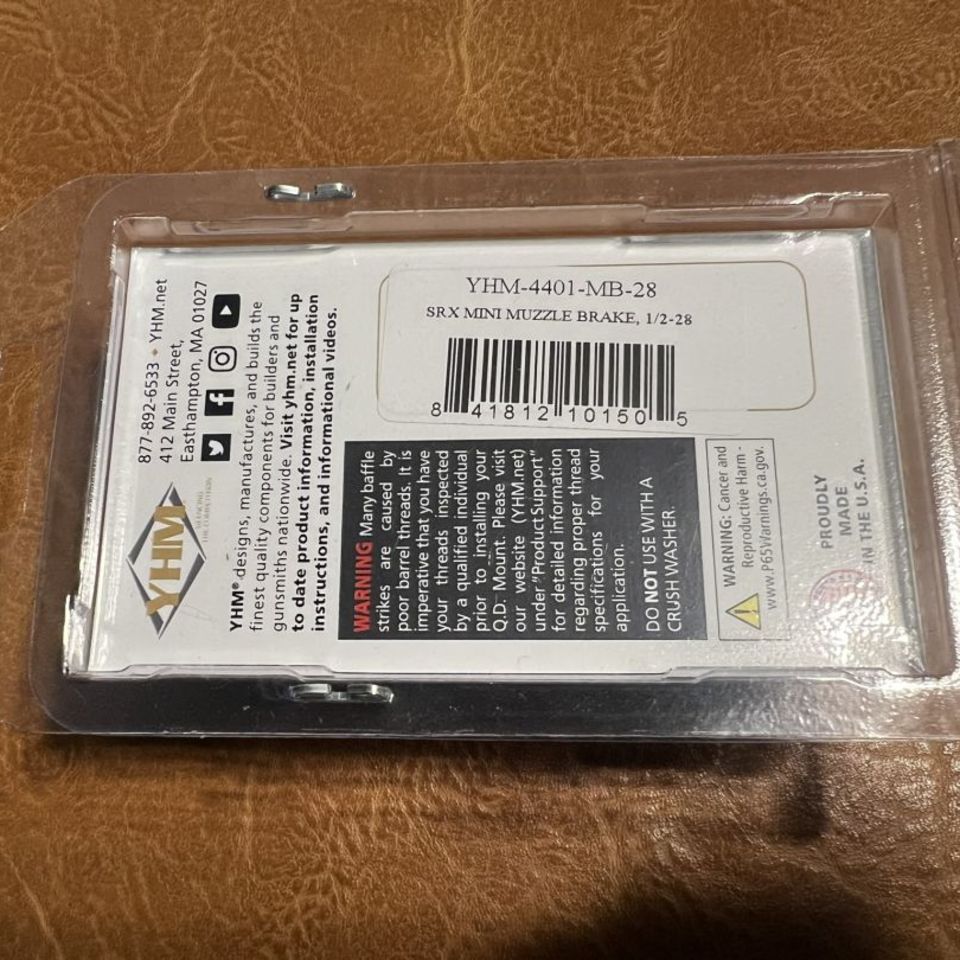 Image 2 - YHM SRX Mini 1/2x28 QD Muzzle 