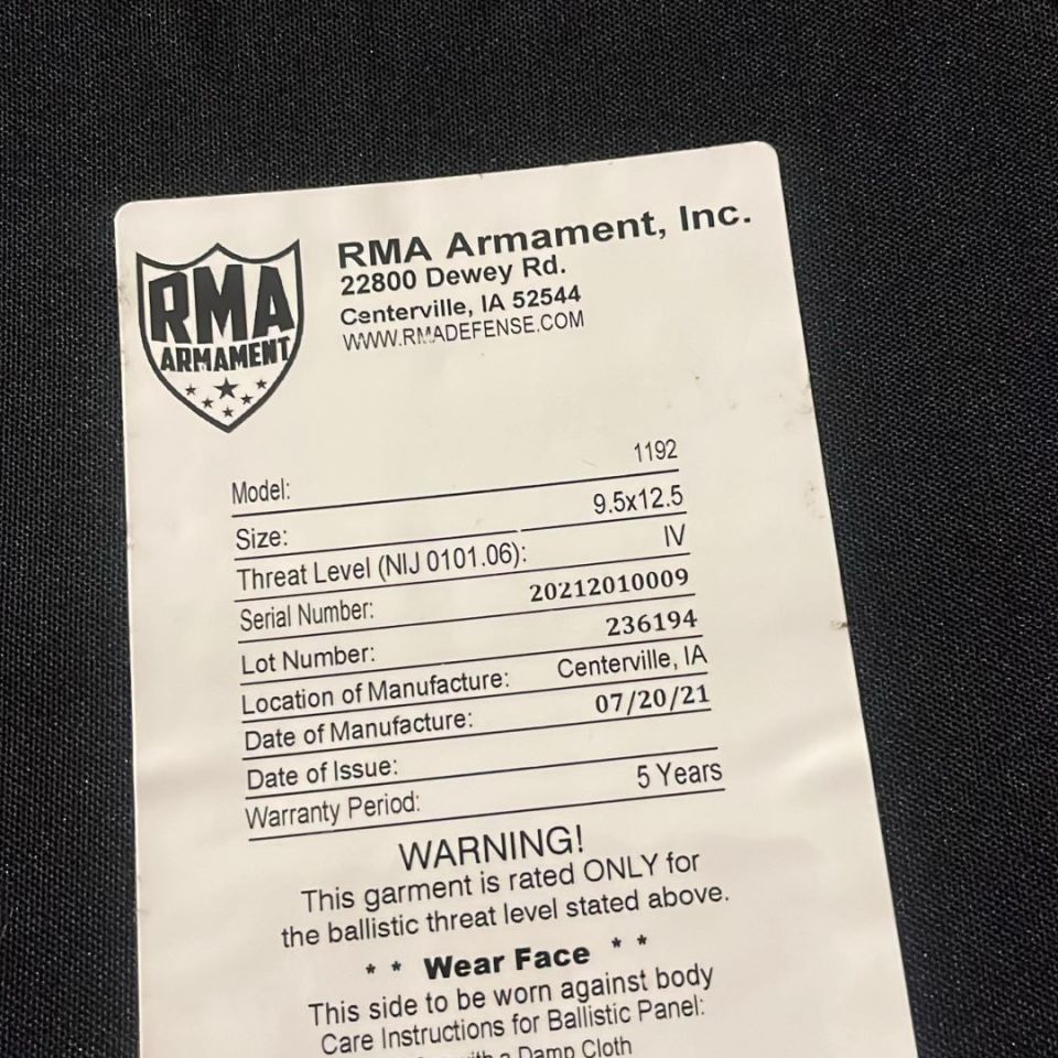 Image 2 - RMA 1192. Level 4 Plates 