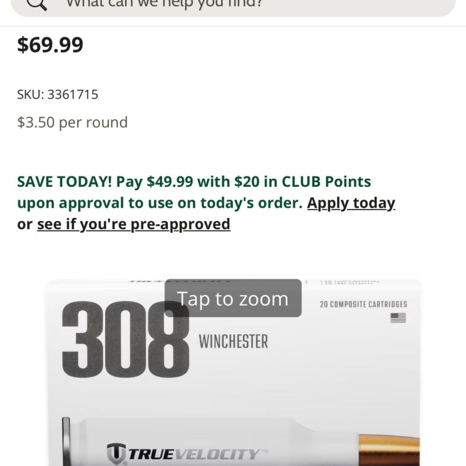 Image 1 - Winchester 308 True Velocity