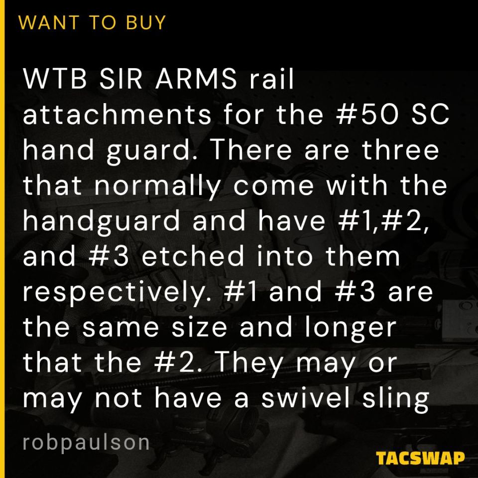 Image 1 - WTB SIR ARMS rail attachments 