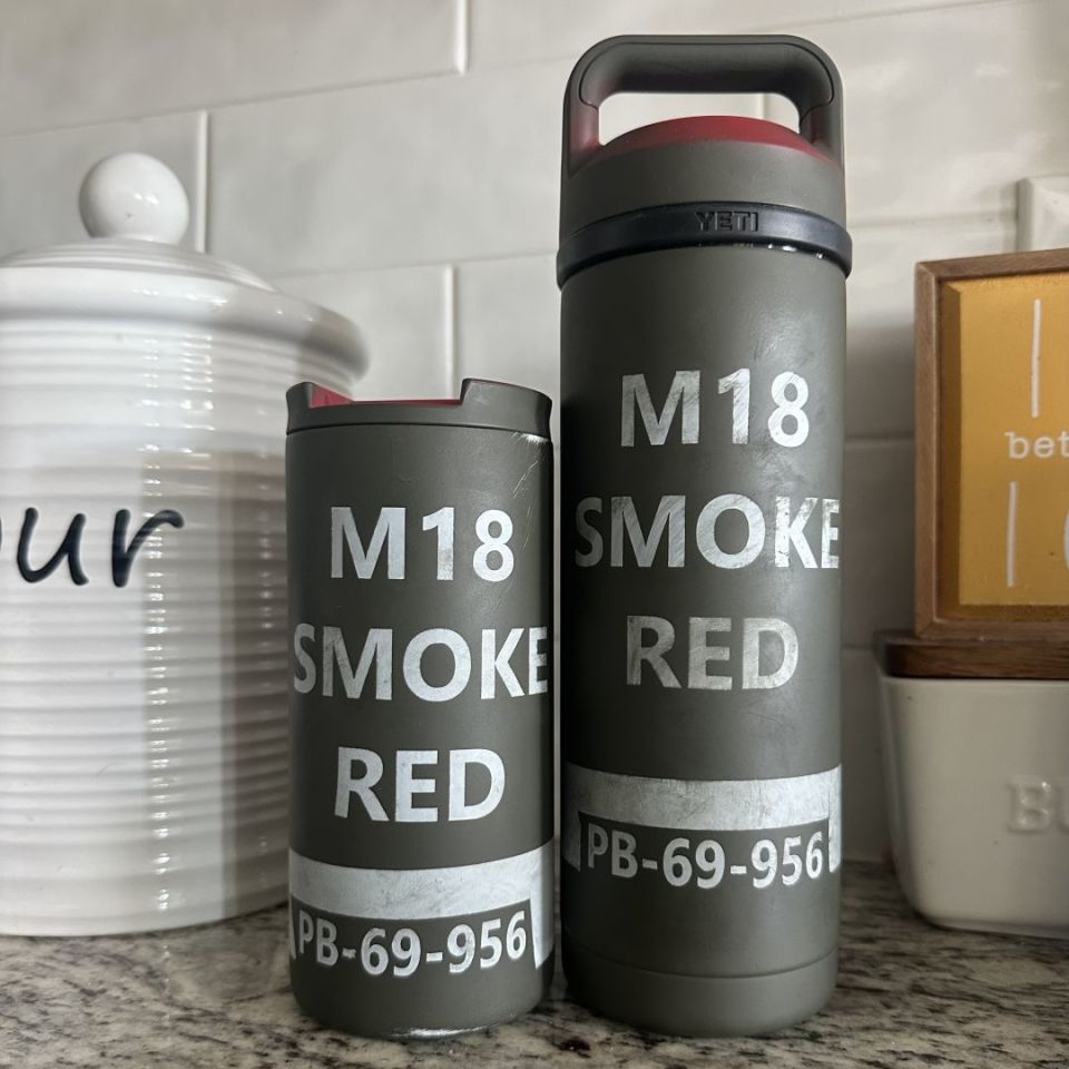 Post 2 - Smoke grenade tumblers.