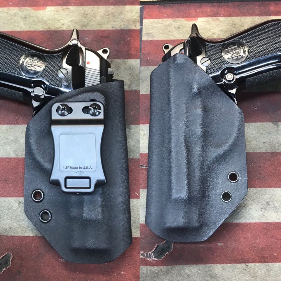Post 1 - Iwb Kydex holster for beretta 81 standard model. 1.5” clip is adjustable for straight or canted carry. All edges hand polished. Pro quality hardware used.