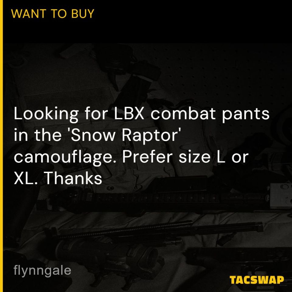 Post 1 - ISO LBX Snow Raptor Pants