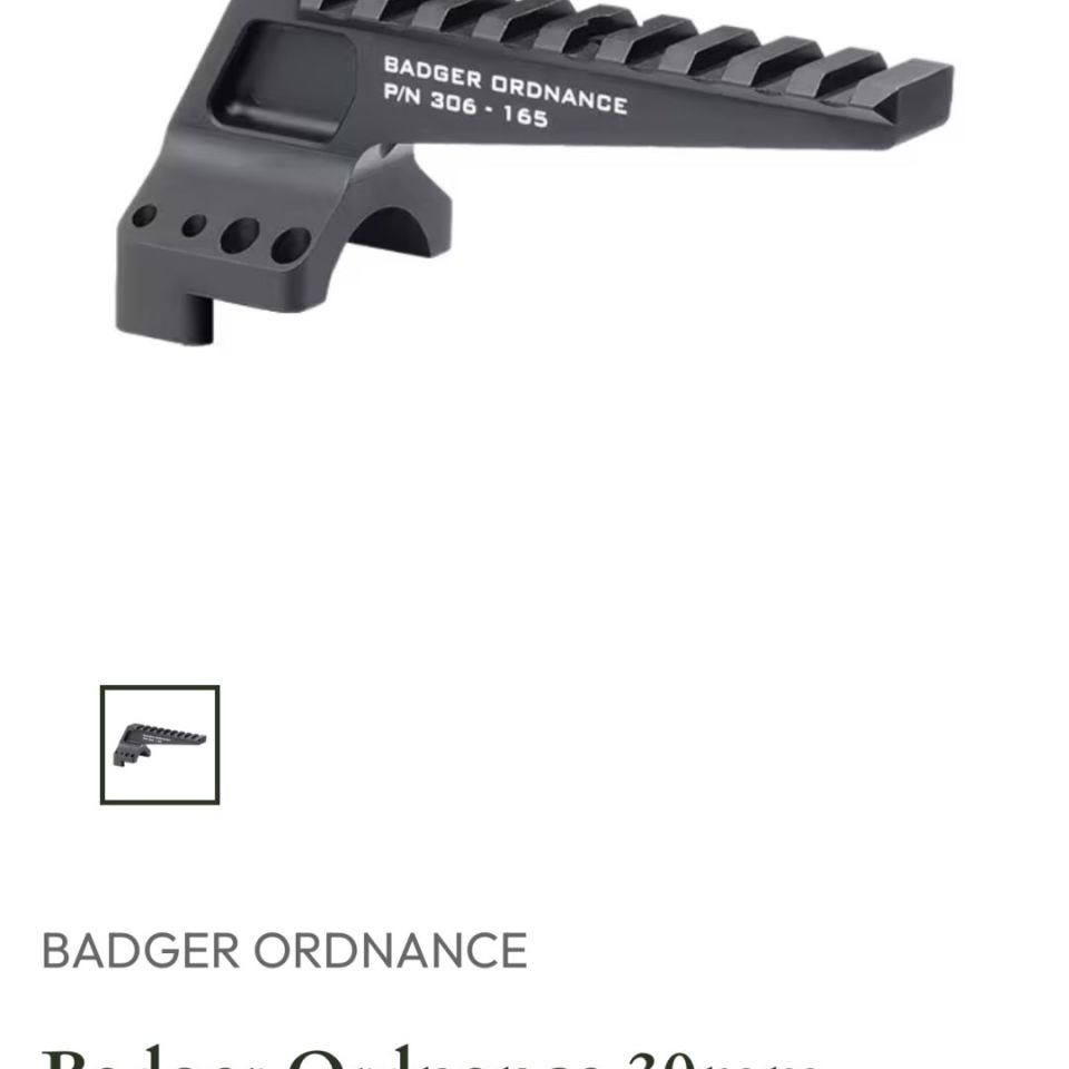 Post 1 - WTB Badger Coaxial 30mm rail