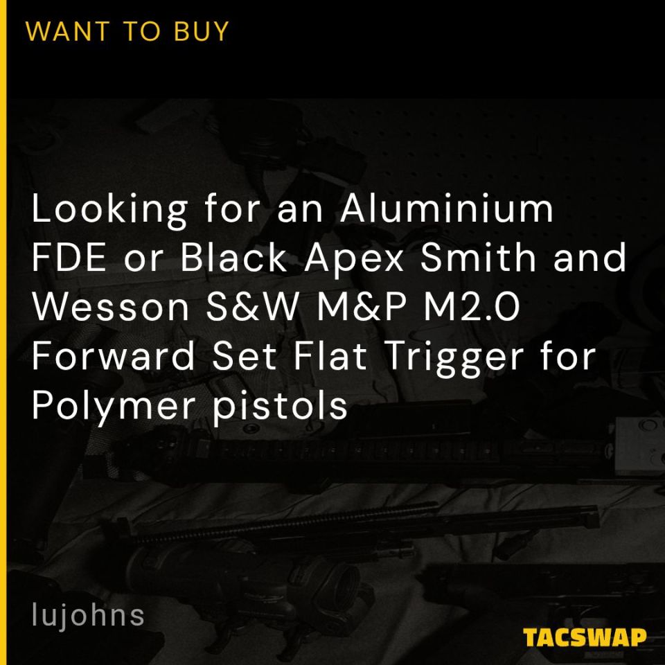 Post 3 - ISO S&W M2.0 Apex Flatty