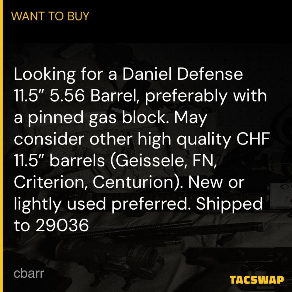 Post 1 - DD 11.5” Barrel (5.56)