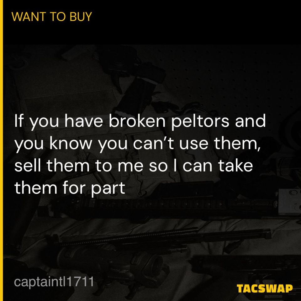 Post 1 - Broken Peltors