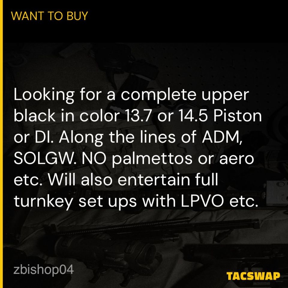 Post 1 - Complete 13.7 or 14.5 upper 