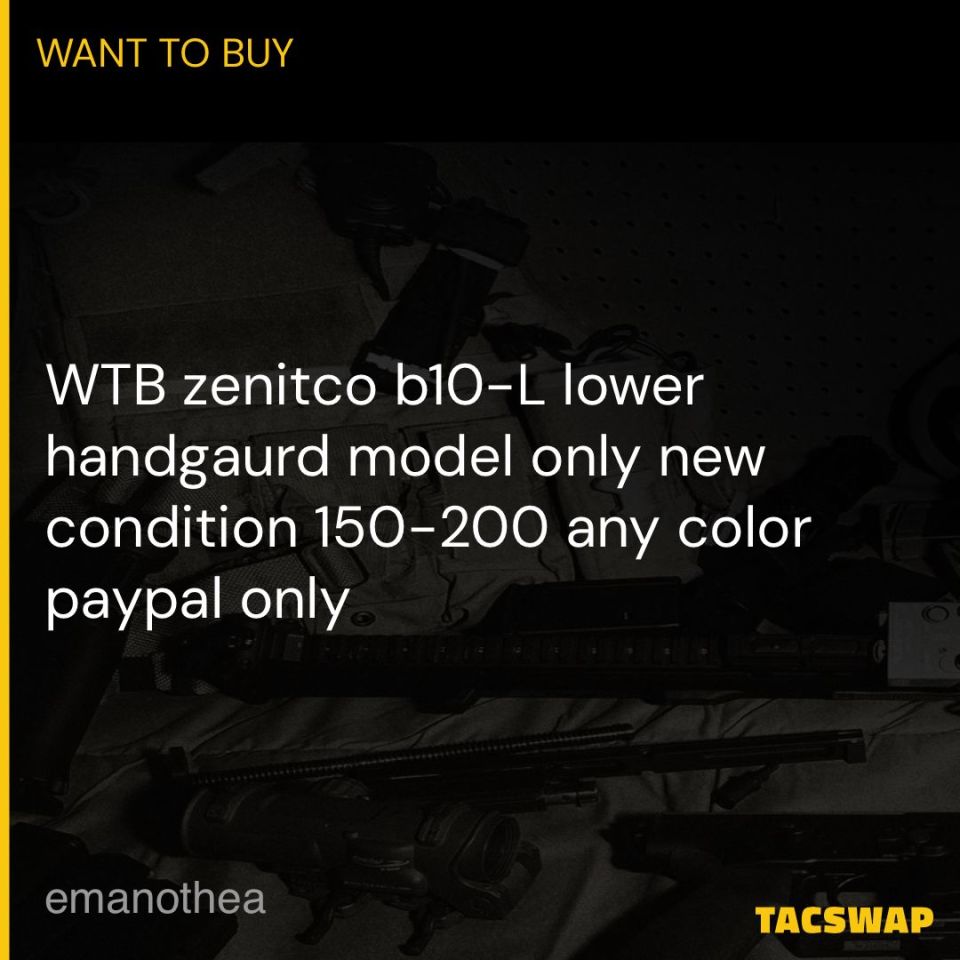 Post 2 - WTB zenitco b10-L lower guard