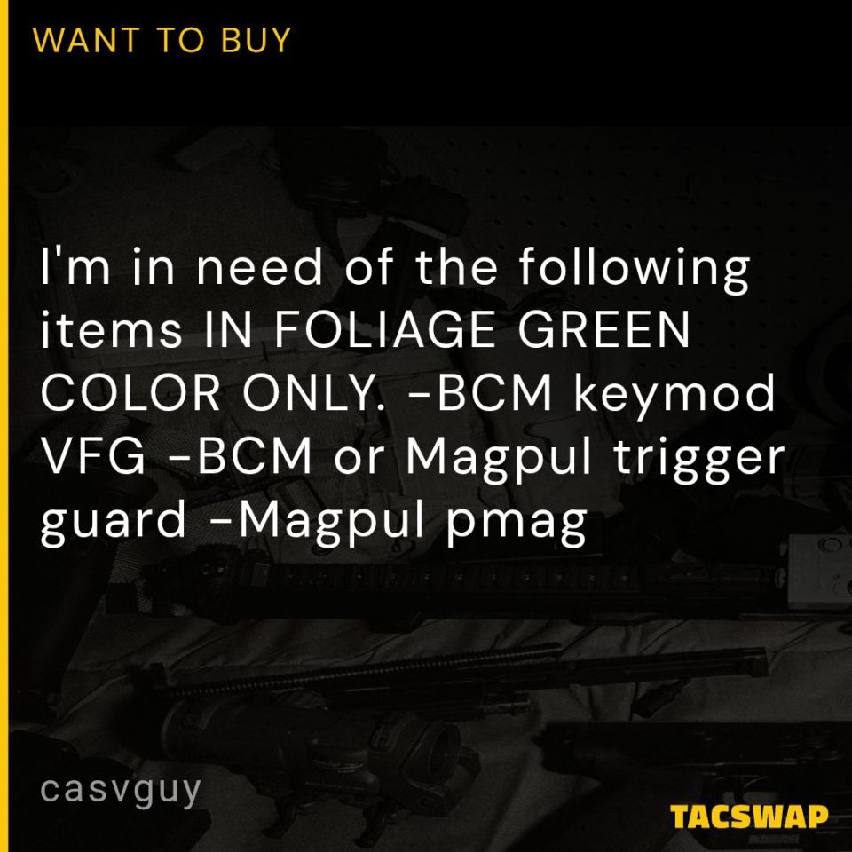 Post 1 - WANTED: Foliage green accessor