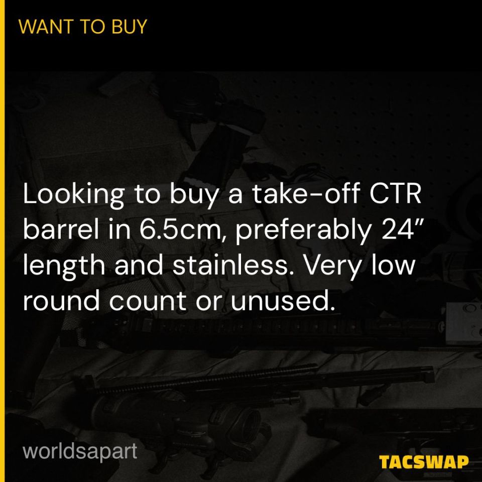 Post 5 - Tikka CTR barrel