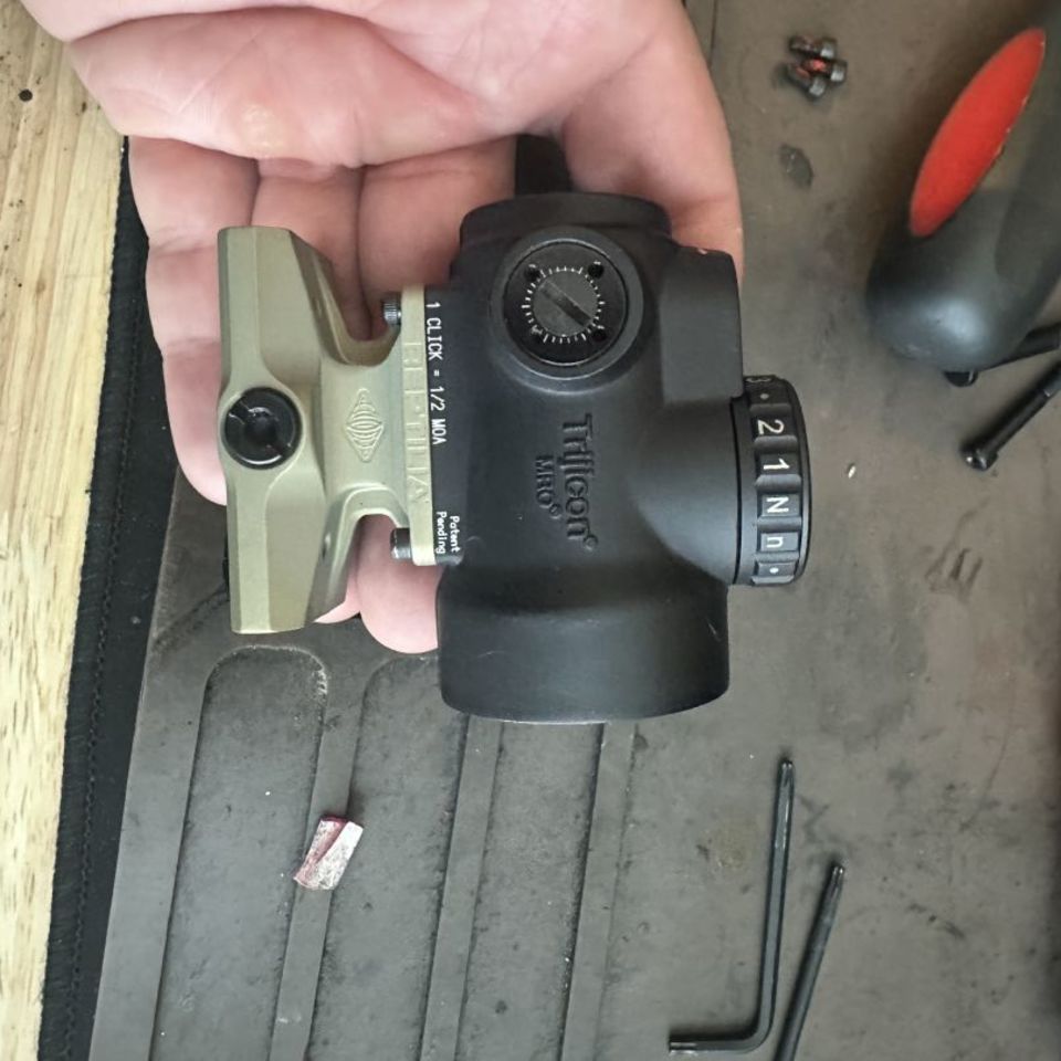 Post 3 - Trijicon green mro with mount 