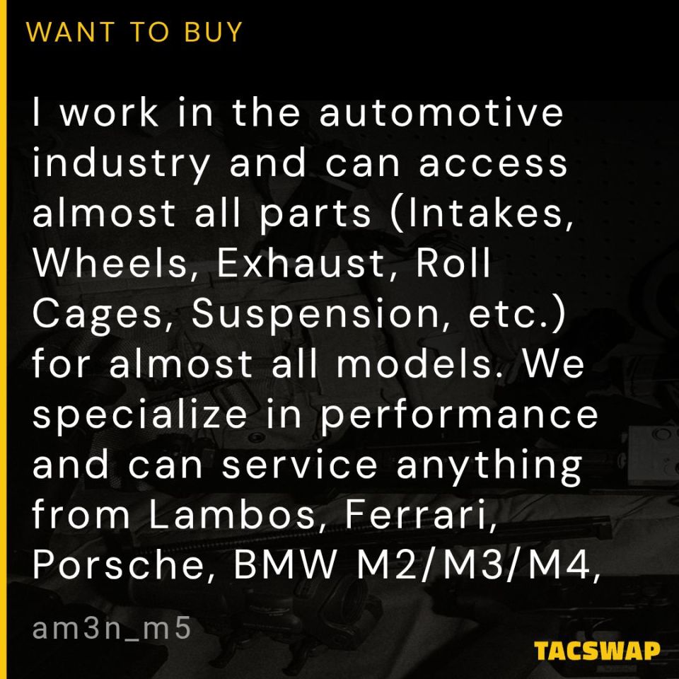 Post 1 - WTT Automotive Parts/Services