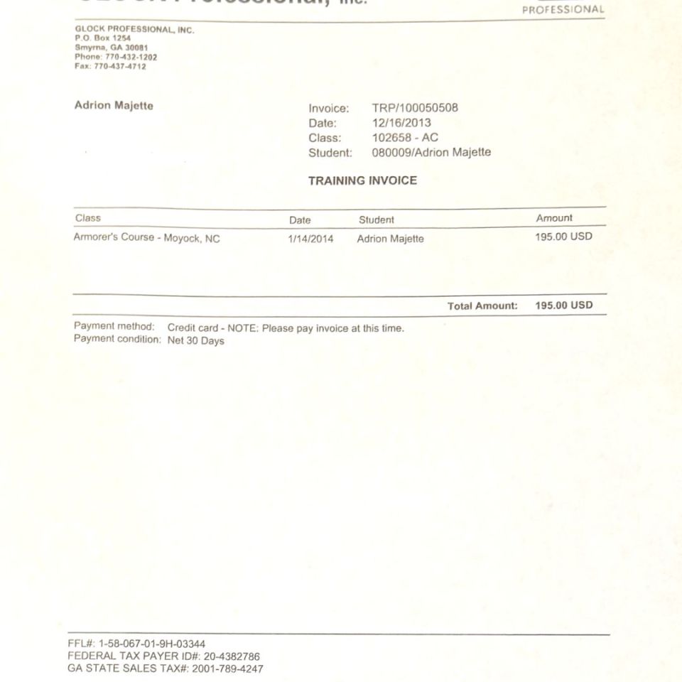 Post 1 - glock armorer docs and a shirt