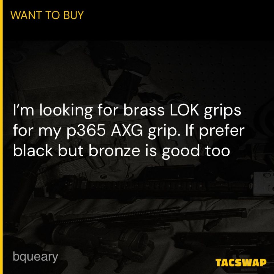 Post 2 - LOK Grips brass P365 AXG grips