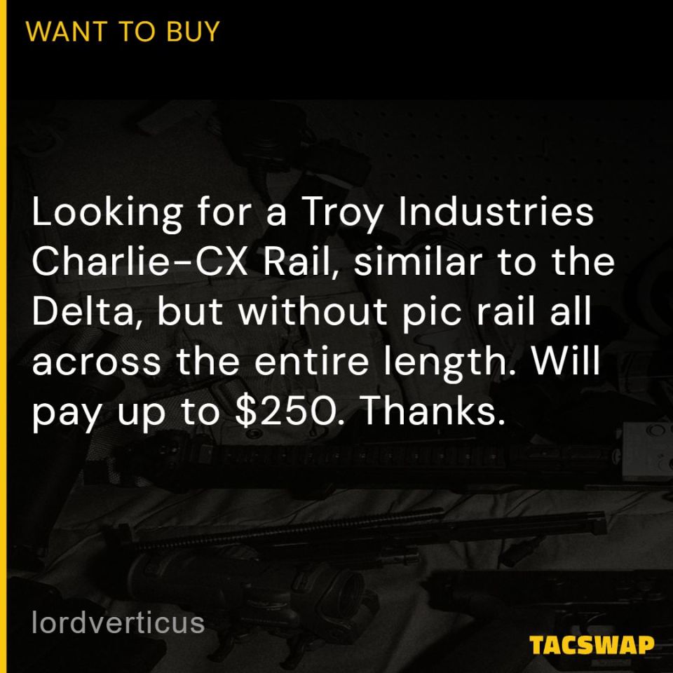 Post 1 - Troy Industries CharlieCX Rail