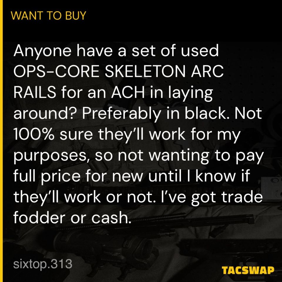 Post 1 - OPS-CORE ARC RAILS - ACH