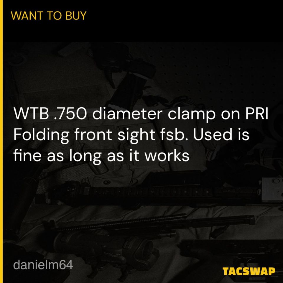 Post 2 - WTB: .750 clamp on PRI FSB