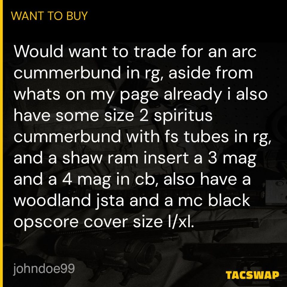 Post 5 - Wttf shaw cummerbund rg size M