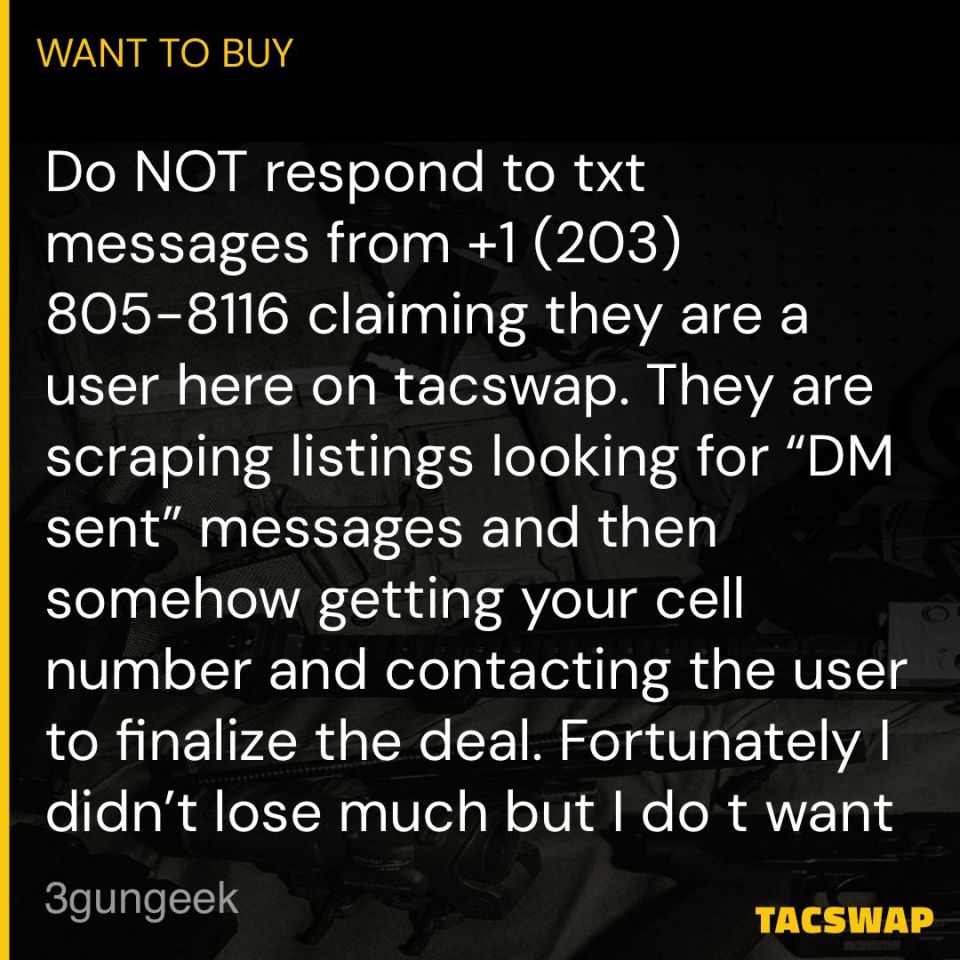 Post 4 - Scammer alert!