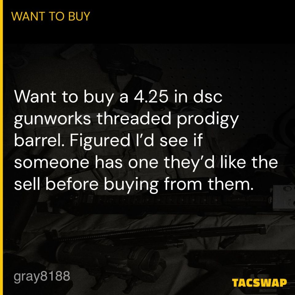 Post 1 - WTB threaded 4in prodigy barre