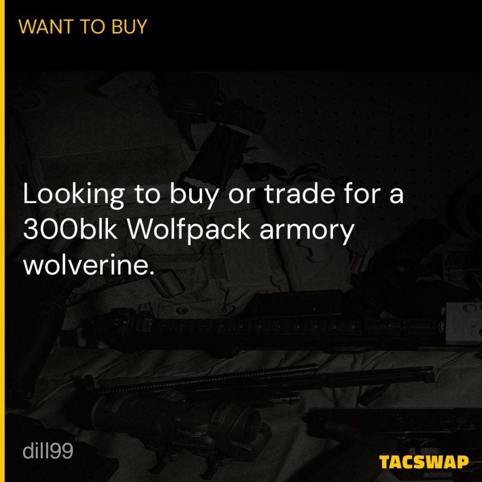 Post 1 - ISO Wolfpack armory wolverine