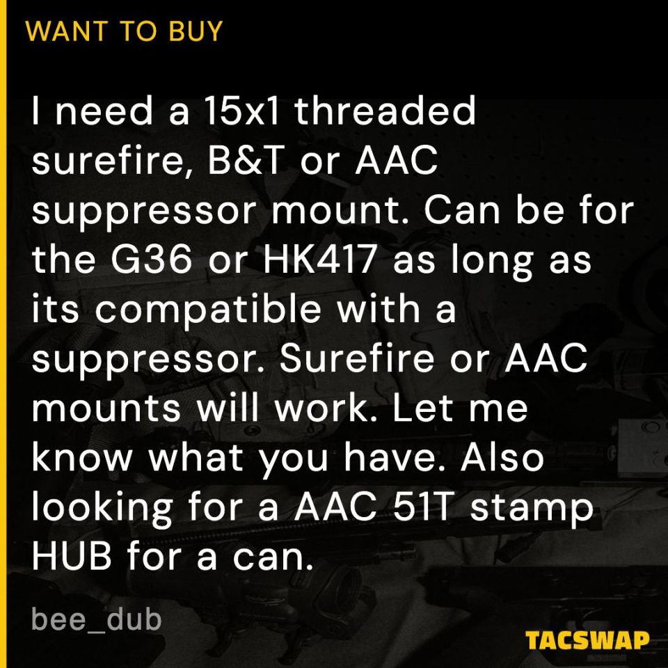 Post 2 - 15x1 suppressor mount