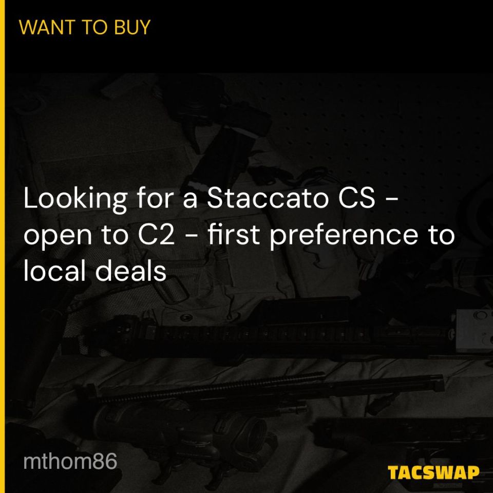 Post 1 - ISO: Staccato CS