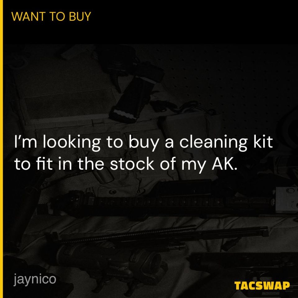 Post 1 - WTB AK Cleaning Kit