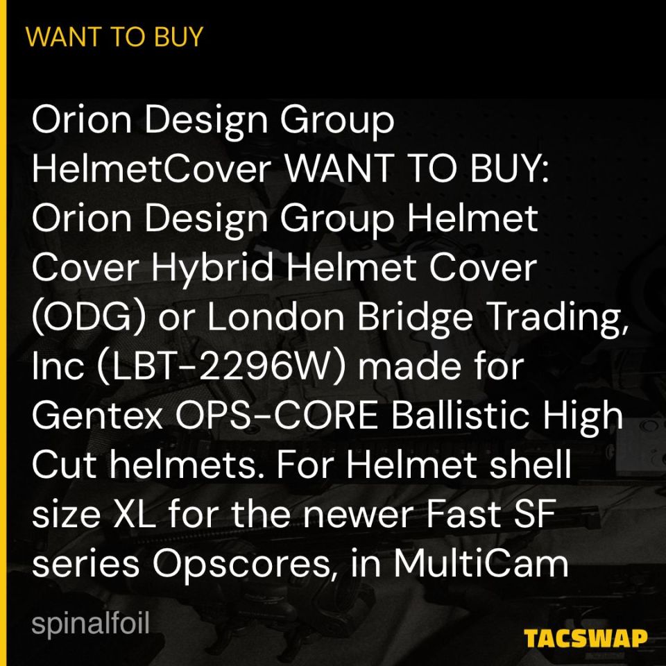 Post 1 - Orion Design Group HelmetCover