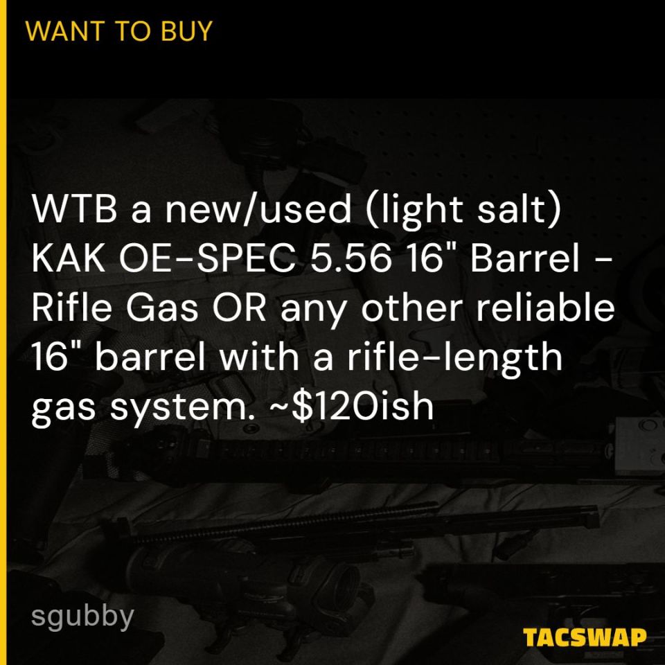 Post 1 - True 16" Dissipator Barrel