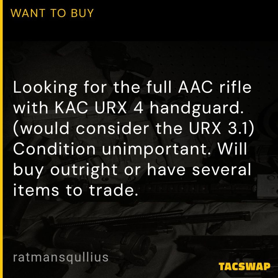 Post 1 - 16" AAC rifle w/ KAC URX4 